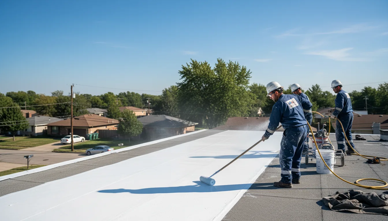 Commercial roof coating in Foristell, MO near me